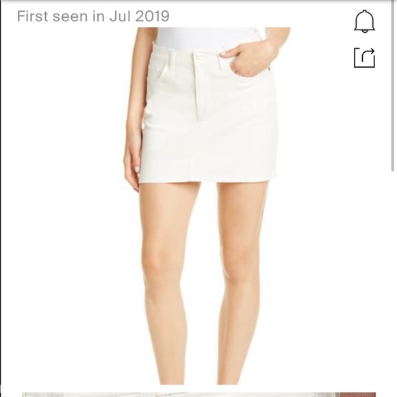 NWT Frame Denim Coated Off White Mini Skirt Size 30 - Picture 3 of 13